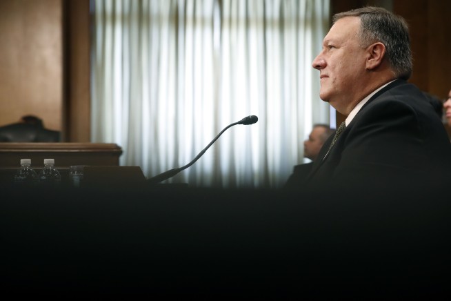 Pompeo vows to confront Russia, dodges Mueller questions