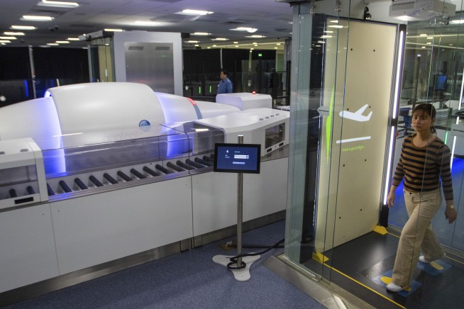 TSA unveils passenger self-screening lanes at Vegas airport as 'a step into the future'