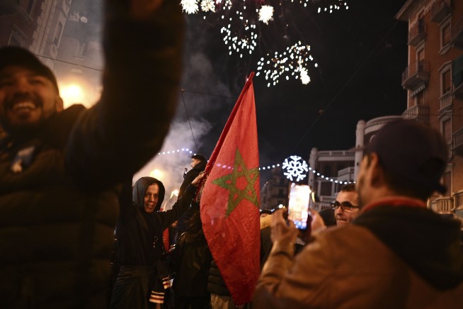 Moroccans celebrate historic World Cup win against Spain