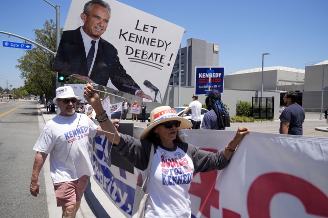 Robert Kennedy didn't make the debate stage but he answered the same questions during a rival event