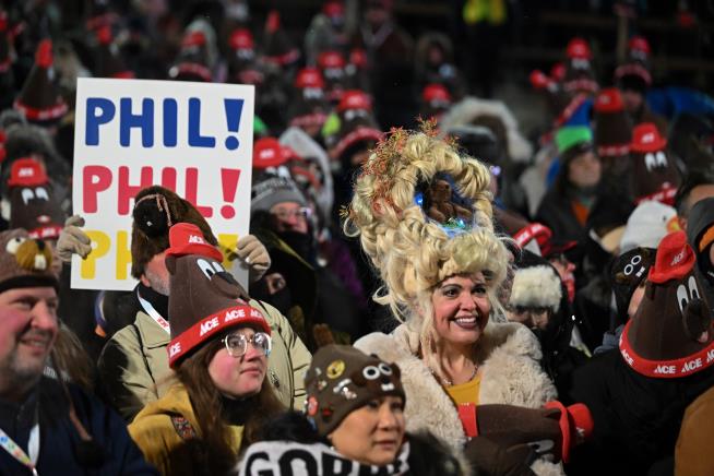 Punxsutawney Phil is said to have seen his shadow, forecasting 6 more weeks of wintry weather