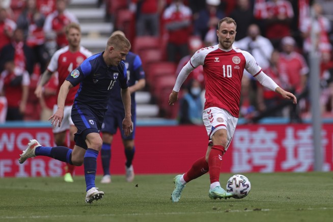 The Latest: Eriksen sends public message from hospital