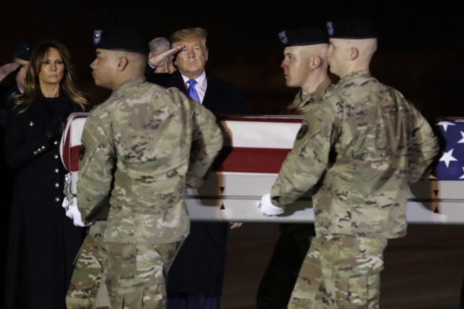 Trump pays respects to Army officers killed in Afghanistan