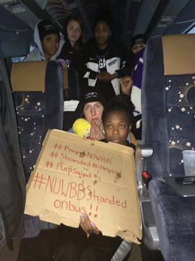 Niagara women's hoops team stranded by storm