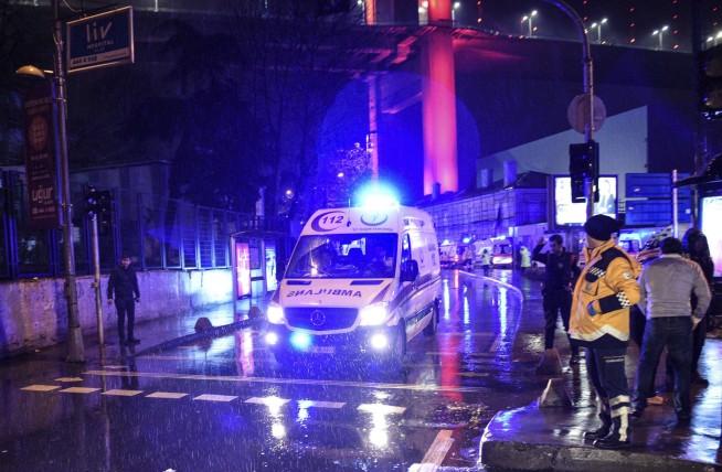 The Latest: Police look for clues at Istanbul shooting scene