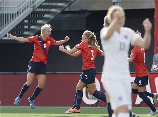 England beats Norway 2-1 to reach World Cup quarterfinals