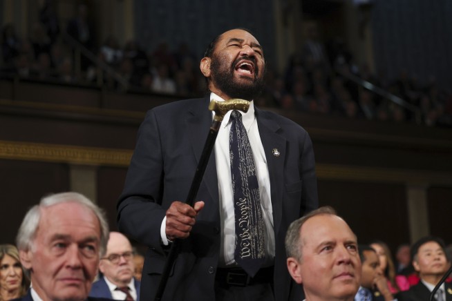 The House censures Democratic Rep. Al Green for disrupting Trump's joint address to Congress