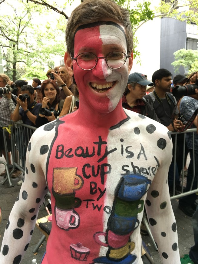 Nude models become artists' canvases on NYC Bodypainting Day