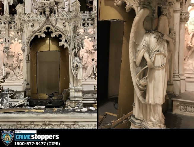 $2M relic stolen, angel statue beheaded at Brooklyn church
