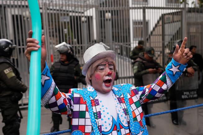Clowns take to the streets of Bolivia to protest decree that could crush their livelihoods