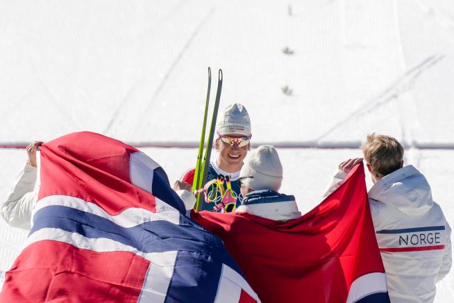 Norway cross-country star Klaebo wins 9th gold medal, setting a Winter Olympics record