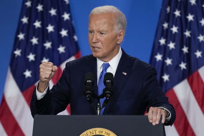Biden says during news conference he's going to 'complete the job' despite calls to bow out