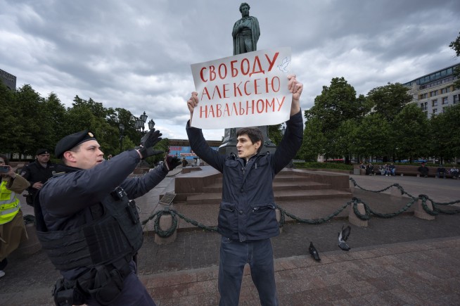 Navalny supporters hold demonstrations to mark Russian opposition leader's 47th birthday