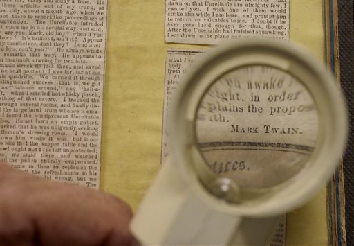 UC Berkeley's Mark Twain project finds cache of new writing