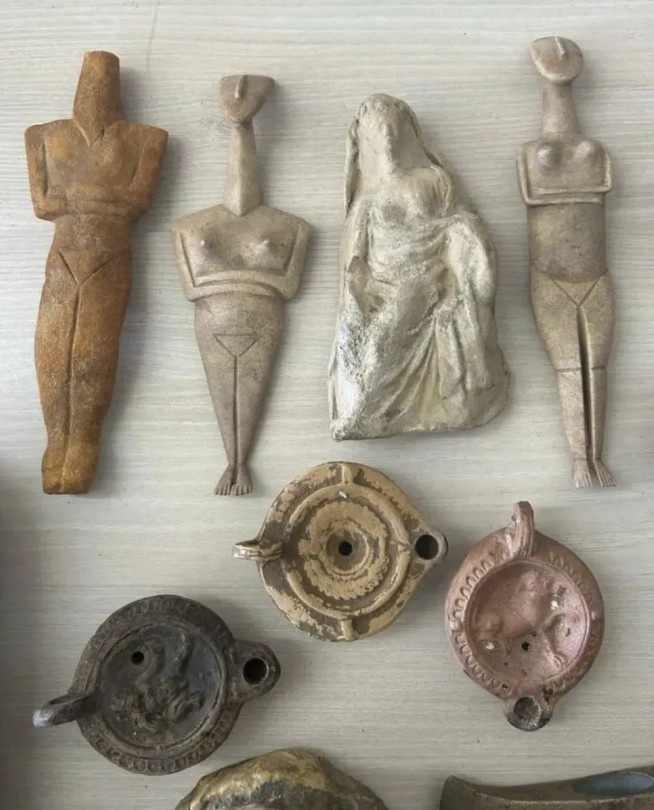 Dozens of ancient artifacts seized in Greek island smuggling raid