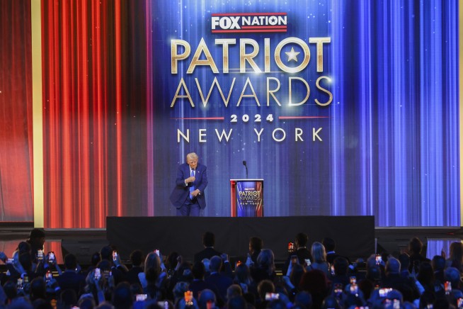 Trump talks up his transition and election victory as he receives Fox Nation award