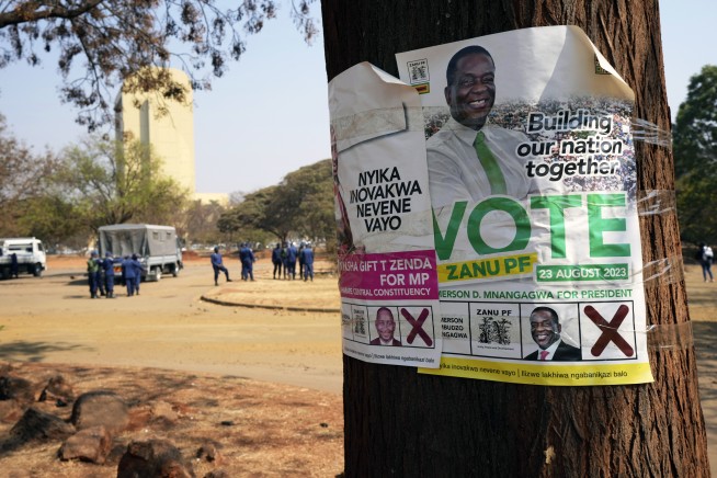 Zimbabwe's opposition alleges 'gigantic fraud' in vote that extends the ZANU-PF party's 43-year rule