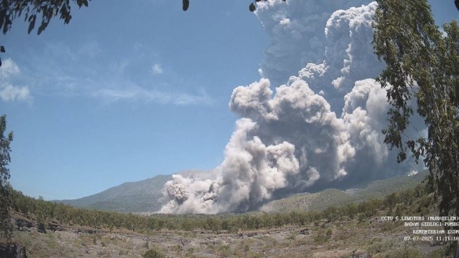 Indonesia's Mount Lewotobi Laki Laki volcano erupts and sends searing-hot ash miles high