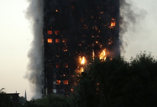 Firefighters battle massive blaze in London high-rise