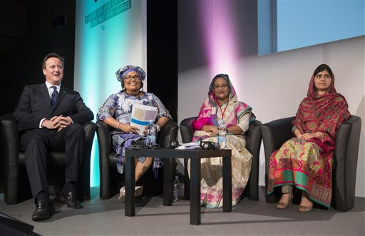 Freida Pinto speaks at girls' rights summit in UK