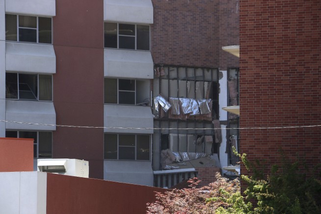 Explosion causes partial collapse of mostly empty dormitory