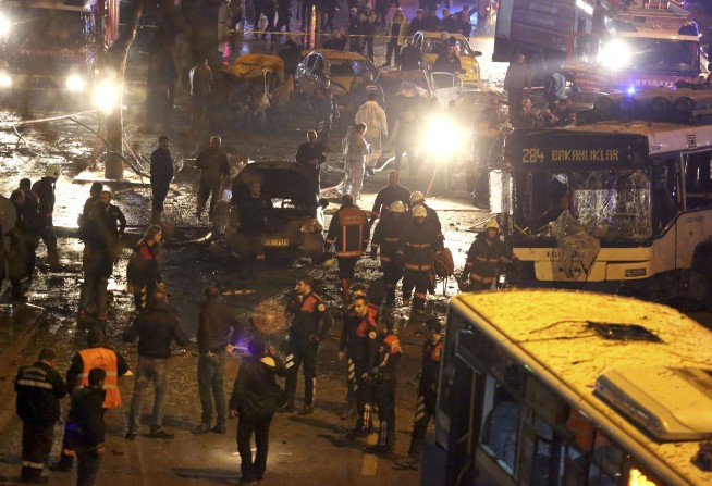 The Latest: Death toll in Turkey bombing rises to 34