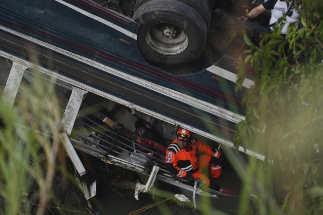 At least 55 are dead after a bus plunged into gorge in Guatemala