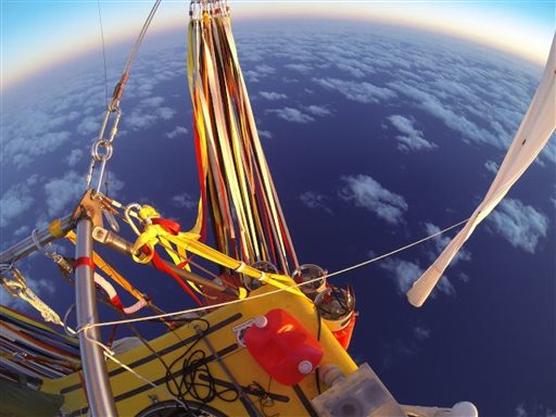 Balloon crew surpasses distance record; Mexico landing next