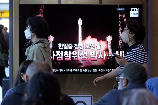 North Korean rocket carrying its 2nd spy satellite explodes shortly after launch