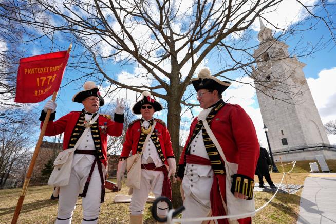 Muskets crack, drums echo as Boston marks 250 years since British evacuation