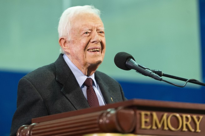 Ex-President Jimmy Carter has black eye, stitches after fall