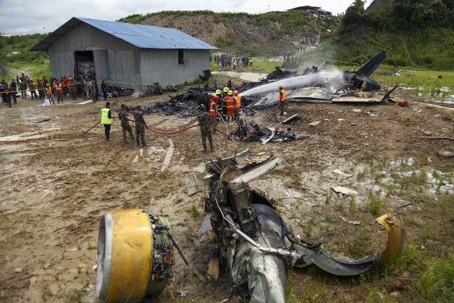 Plane crashes just after takeoff from Nepal's capital, killing 18 people. Pilot is lone survivor