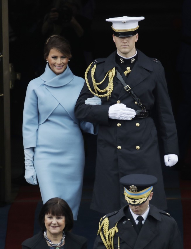 The Latest: Trump takes the stage for his inauguration