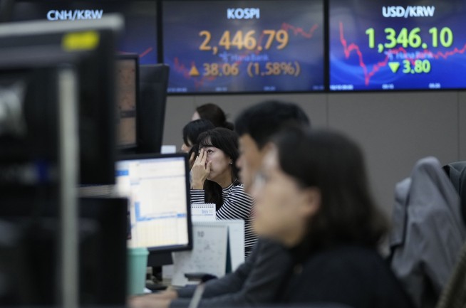 Stock market today: Rate hopes push Asian shares higher while oil prices edge lower