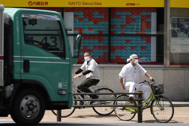 Stock market today: Asian shares follow Wall Street lower