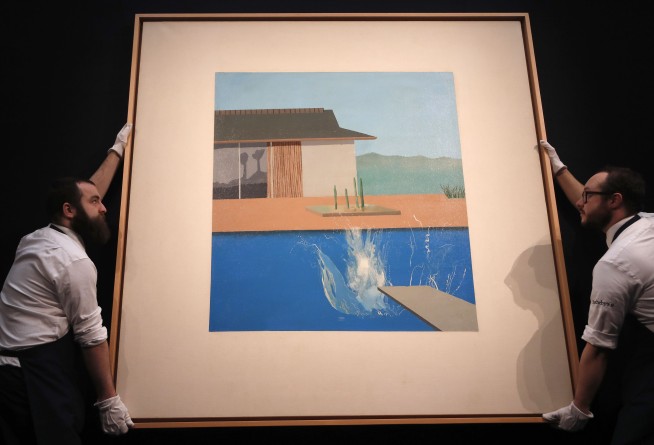 Hockney painting makes splash, sells at auction for $30M