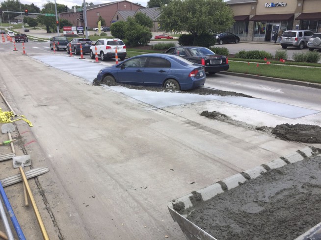 $10,000 bill for getting car stuck in newly poured concrete