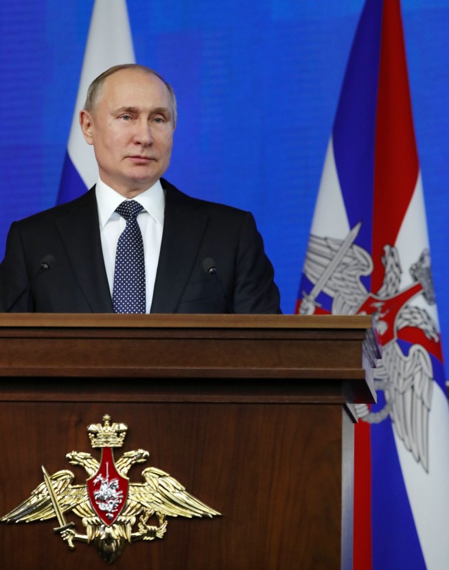 Putin says Russia is leading world in hypersonic weapons