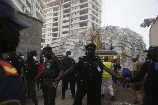 At least 3 dead after high rise in Nigeria collapses