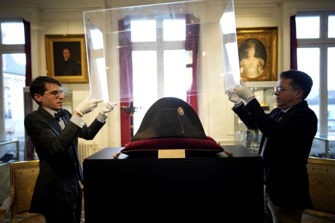 One of Napoleon's signature bicorne hats on auction in France could fetch upwards of $650,000