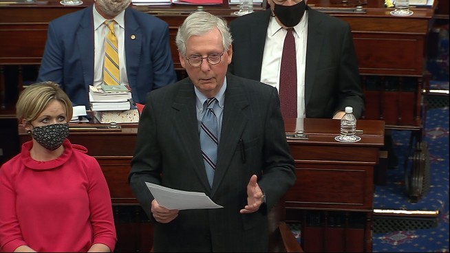 AP source: GOP leader McConnell will vote to acquit Trump
