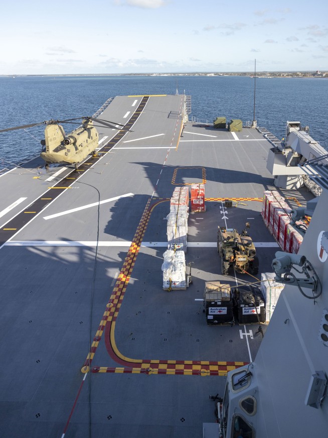 British, Australian ships deliver 'contactless' aid to Tonga