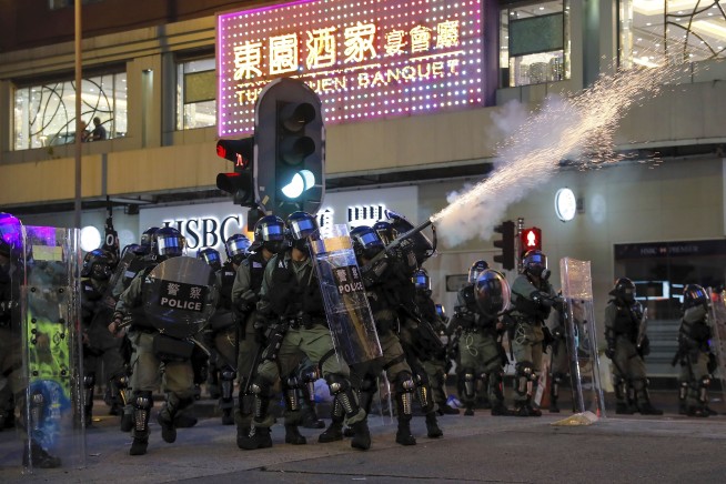 Tear gas fired in Hong Kong with no end in sight to protests
