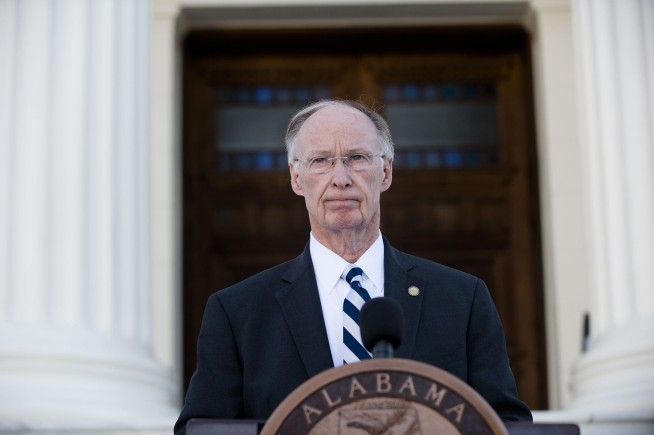 The Latest: Alabama governor resigns after plea deal