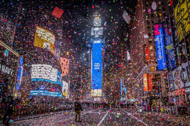 Limited revelers return to Times Square to usher in 2022