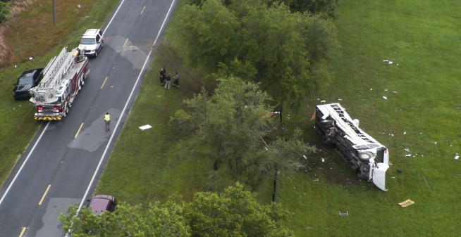 Driver of pickup that collided with farmworker bus in Florida, killing 8, is arrested on DUI charges