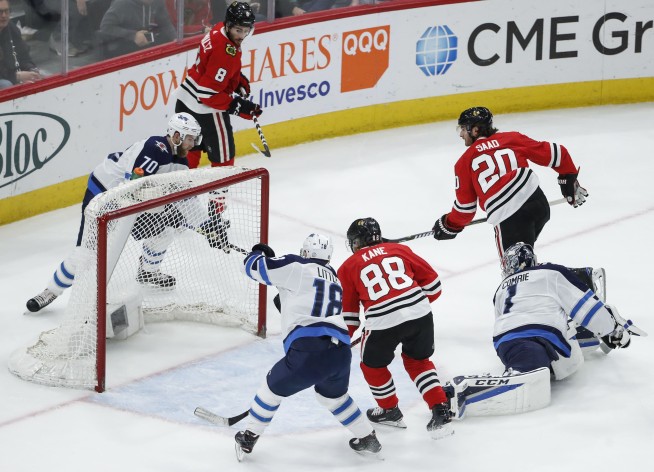 Emergency G pressed into action in Blackhawks win