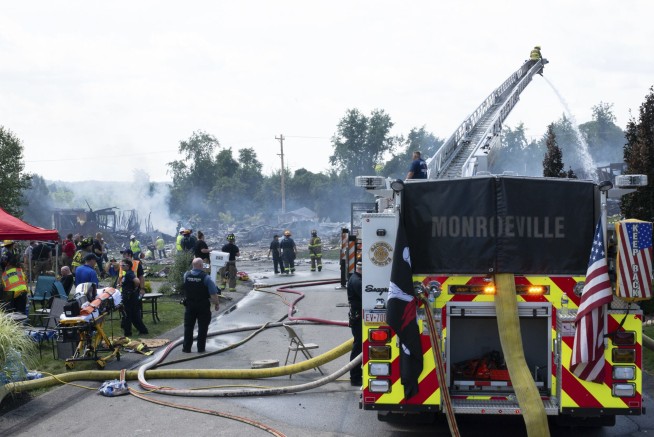 5 people, including a child, are dead after an explosion destroys 3 homes and damages 12 others