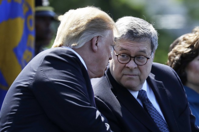 Barr asks Pelosi at event: 'Did you bring your handcuffs?'