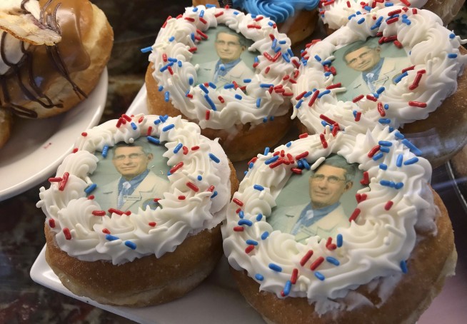Shop sells 'hundreds' of doughnuts starring Dr. Fauci's face